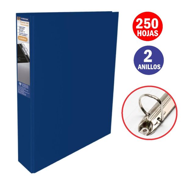 PIONER VINIF STD 25MM 2AN AZUL MARINO A4/UND