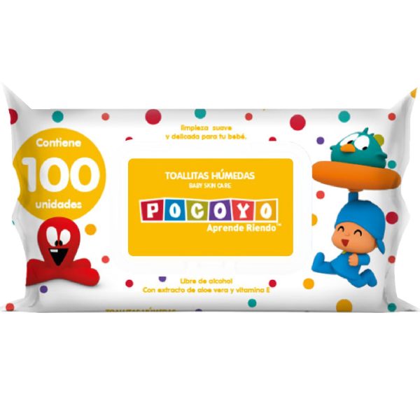 TOALLITAS HUMEDAS X100 PZS POCOYO /GO TO MARKET