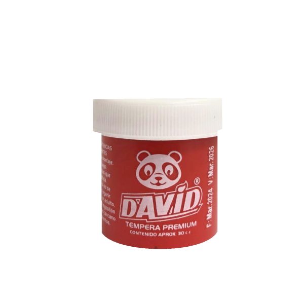 Tempera David 30cc Rojo