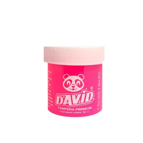 TEMPERA DAVID NEON 30cc ROSADO