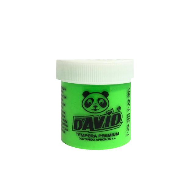 TEMPERA DAVID NEON 30cc VERDE CLARO