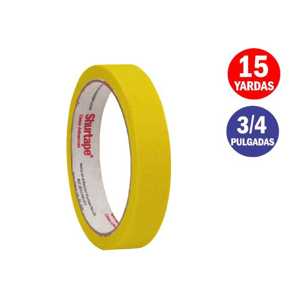 MASKING SHURTAPE DE COLORE AMARILLO 3/4" X15YD