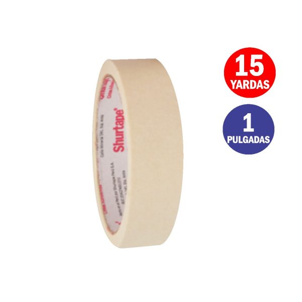 MASKING SHURTAPE NATURAL DE 1" X 15YDS