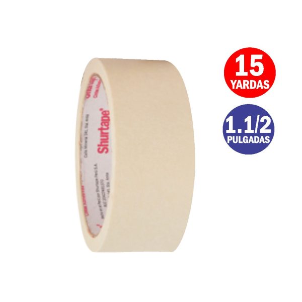 MASKING SHURTAPE NATURAL DE 1, 1/2" X 15YDS
