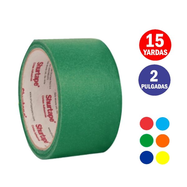 MASKING SHURTAPE DE COLORES SURTIDOS 2" PULGADAS