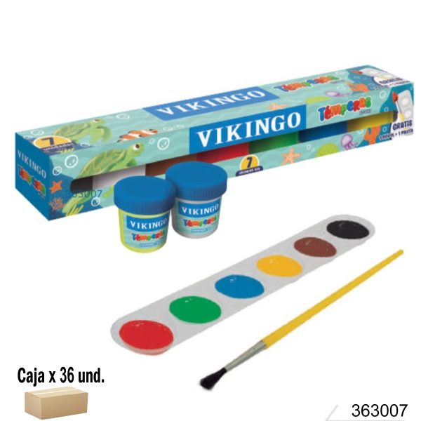 Tempera Vikingo x7und 34Gr Con PINCEL