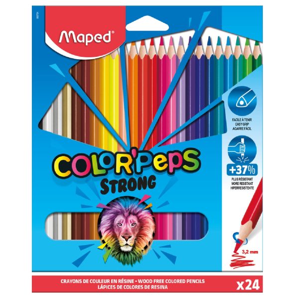 COLORES MAPED COLORPEPS STRONG x24 CARDBOARD MAPE