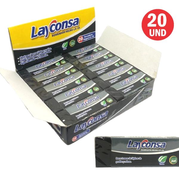 Borrador Layconsa Negro LA-20 C/Plastificado