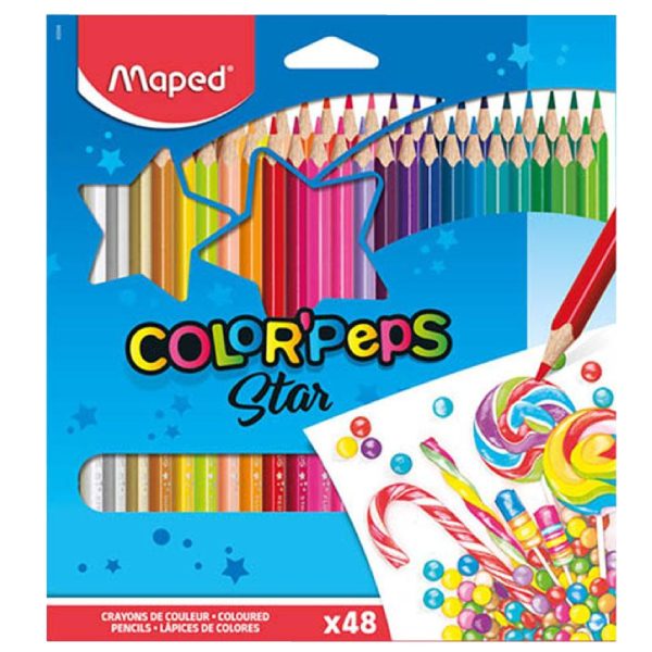 COLORES MAPED COLORPEPS STAR x48 ESTUCH CART
