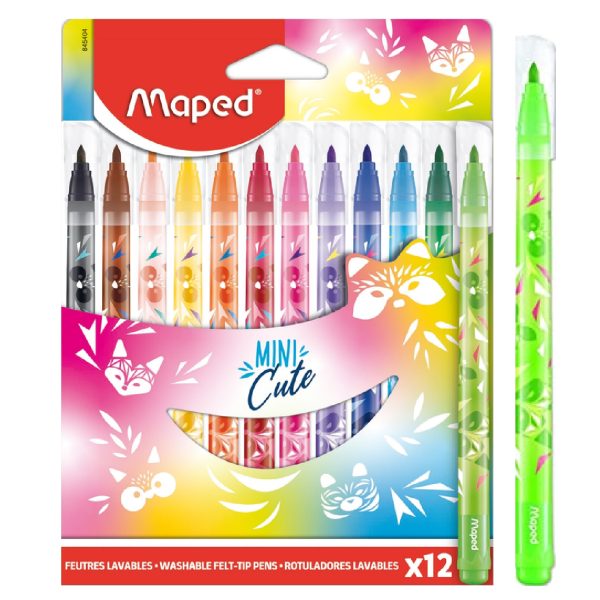 PLUMONES MAPE MINI CUTE X12 CAJA CARTON