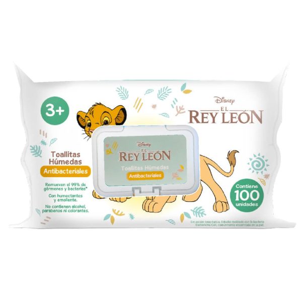 TOALLITAS HUMEDAS x100 PZS REY LEON ANTIBACTERIAL 100PCS go to market