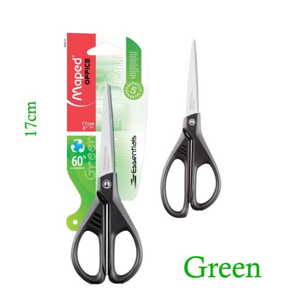 TIJERA ESSENTIALS GREEN 17CM BLISTER MAPE