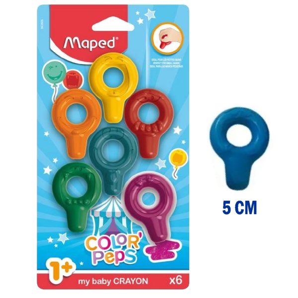 CRAYON BABY CRAYONS X6 COLOR PEPS BLISTER MAPE