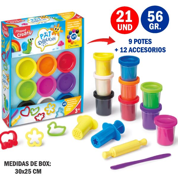 MASA PAT DOUGH - 9 POTES + 12 ACCESORIOS MAPE
