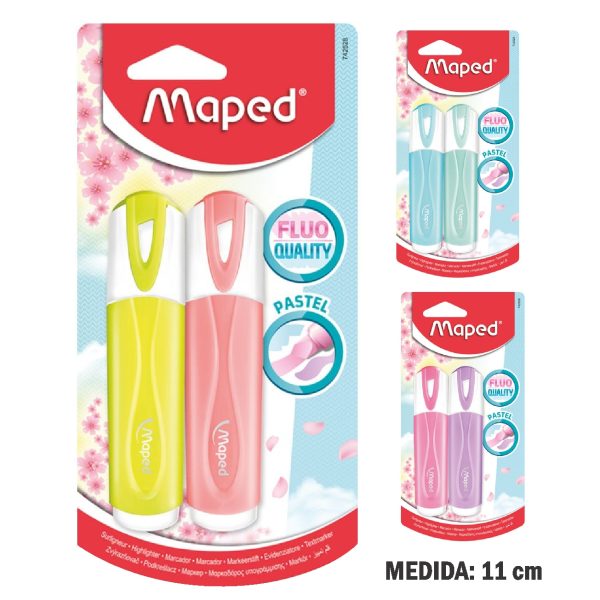RESALTADOR MAPED CLASSIC PASTEL X2Und BOLSA CARTON