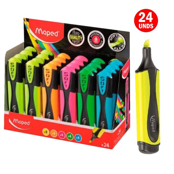 RESALTADOR MAPE FLUO SOFT DISPLAY X24