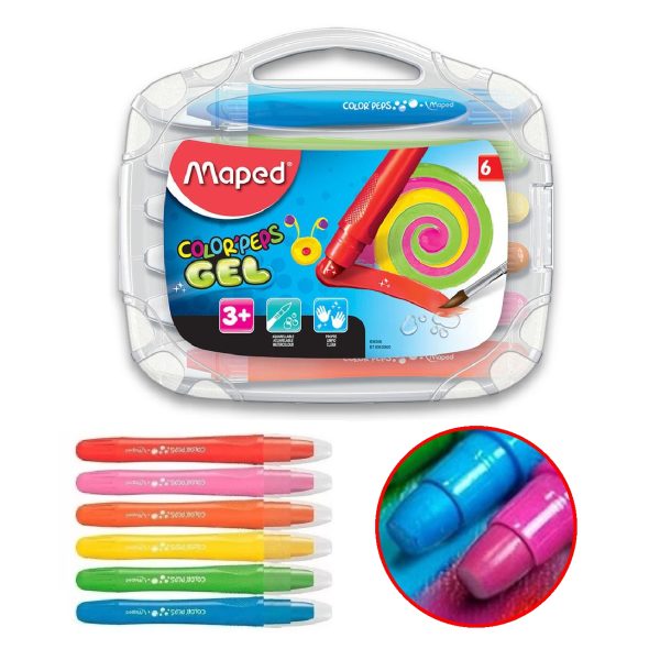 CRAYONES MAPED GEL COLORPEPS ESTUCHE X6
