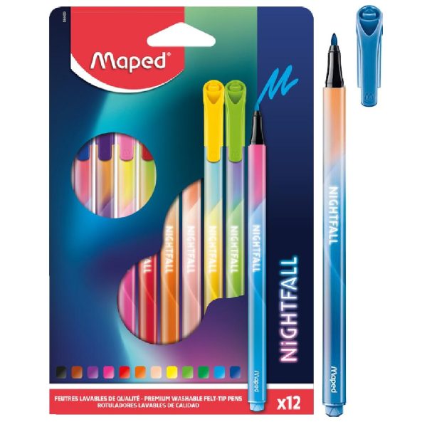ROTULADORES MAPED NIGHTFALL X12 CAJA CARTON