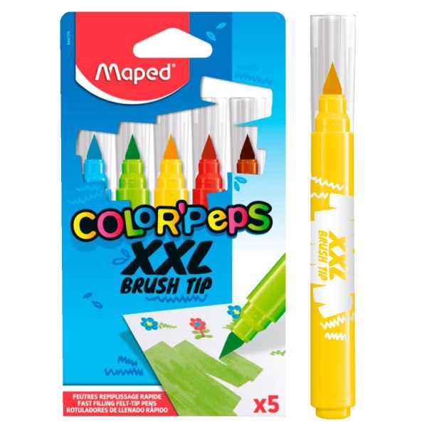 ROTULADOR MAPED COLOR'PEPS JUMBO BRUSH X5 ESTU