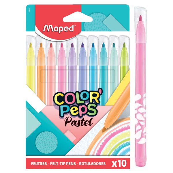 PLUMON PASTEL ROTULADORES x10 und ESTUCHE-COLOR PEPS