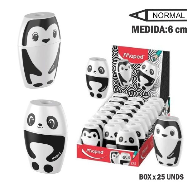 TAJADOR SACAPUNTAS SHAKKY BLANCO/NEGRO/ X25 Und