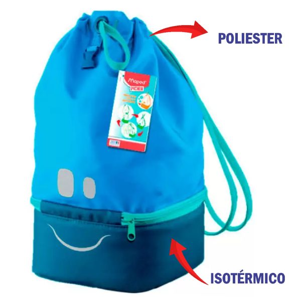 T-BOLSA DE TELA MAPED ISOTERMICO CONCEPTO INFANTIL FIGURATIVA AZUL-872303