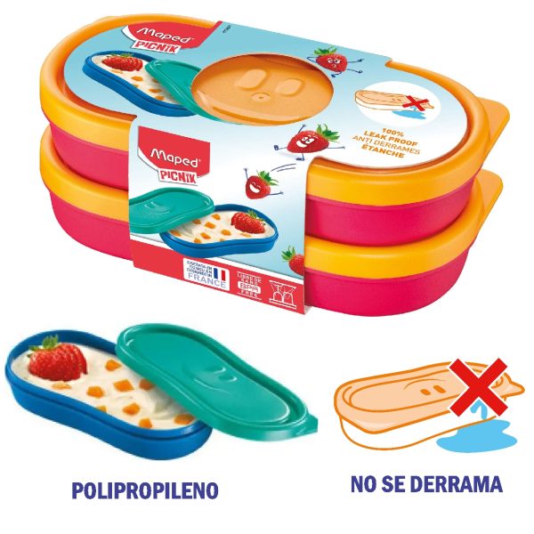 T-CONCEPT INFANTIL CONTENEDOR SNACK FIGURATIVO X2 ROSA
