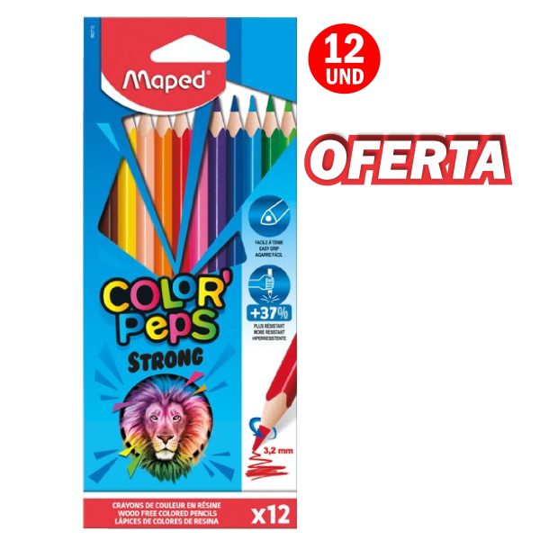 COLORES STRONG X12 ESTUCHE - OFERTA