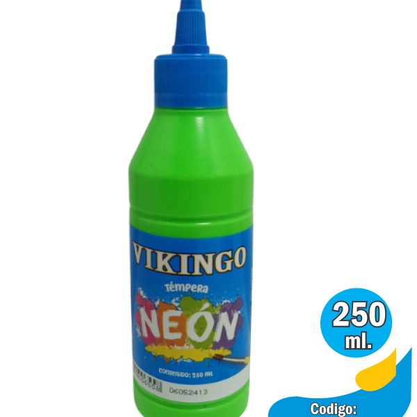Tempera Vikingo NEON FT-VK250 verde 250ml